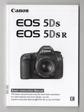 Canon EOS 5DS / 5DSR / 5DS R Genuine Camera Instruction Manual Guide In English