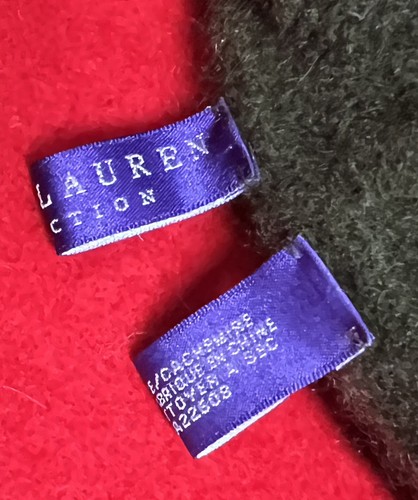 Ralph Lauren Collection Purple Label Mütze 100% Kaschmir olivgrün Zopfmuster - Bild 4 von 4