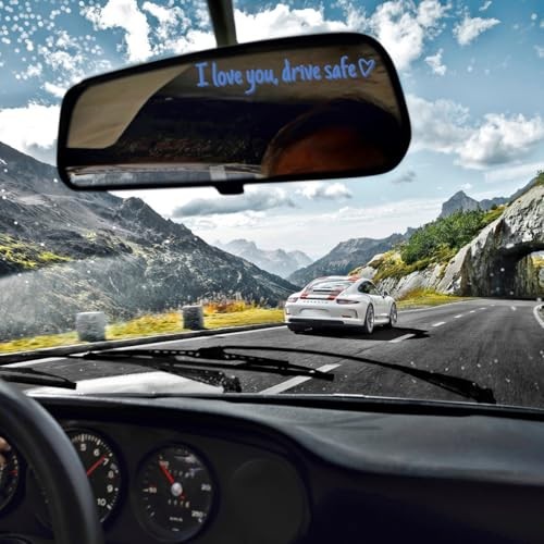 3PCS I Love You, Drive Safe Car Mirror Sticker, Vehicle Rearview Window Vinyl - Picture 6 of 7