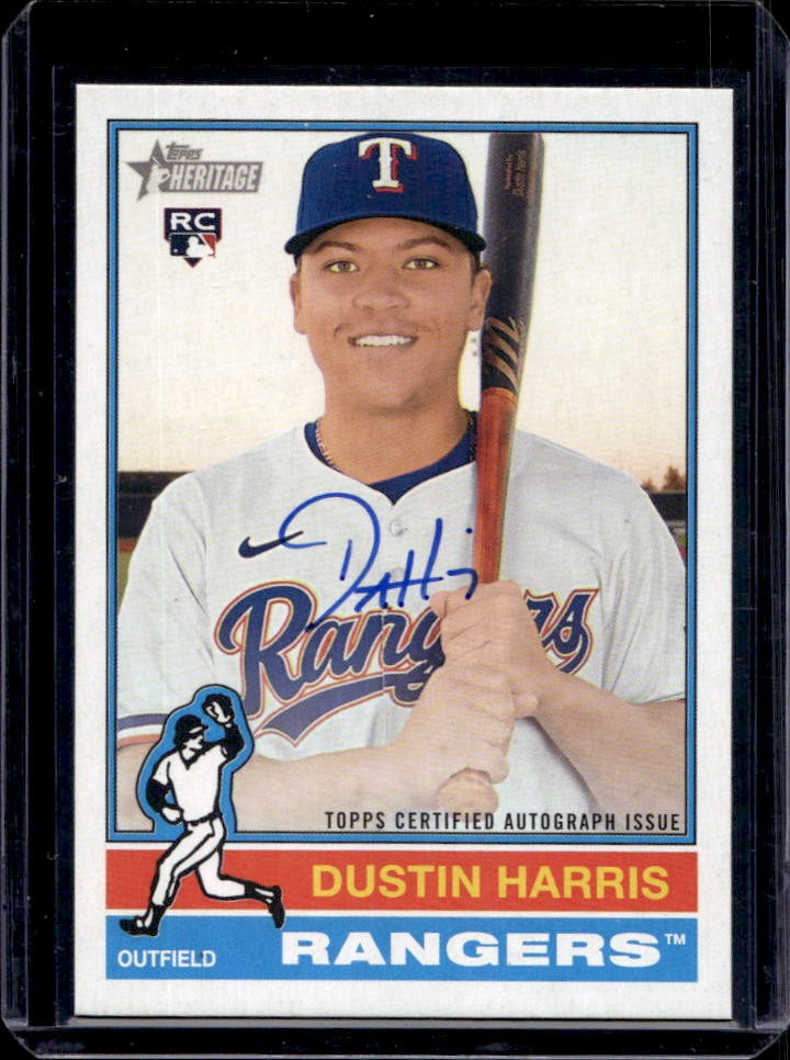 2025 Topps Heritage Dustin Harris Real One Auto RC Rookie #ROA-DHA Rangers