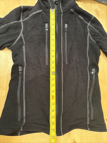KUHL Interceptr Black Fleece Full Zip Pockets Jacket Size Medium - Bild 9 von 13