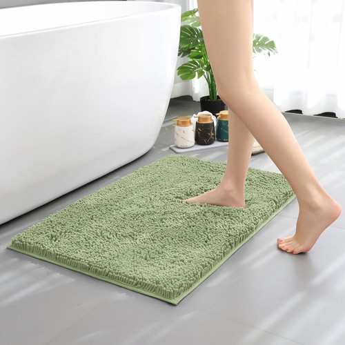 Tappeto Bagno Hitime Morbido Ciniglia Tappetino Asciugatura Rapida Assorbente Antiscivolo Lavabile Bagno - Foto 28 di 29