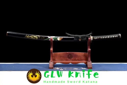 Master Champion Espada Flor Doblada Acero Katana Listo para Batalla Hoja de Combate Afilada - Imagen 3 de 19