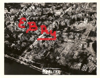 WWII 8X10 AERIAL RECON PHOTO 8TH USAAF OVER KOBLENZ GERMANY DESTRUCTION LOOK #11 WWII 8X10 AERIAL RECON PHOTO 8TH USAAF OVER KOBLENZ GERMANY DESTRUCTION LOOK #11