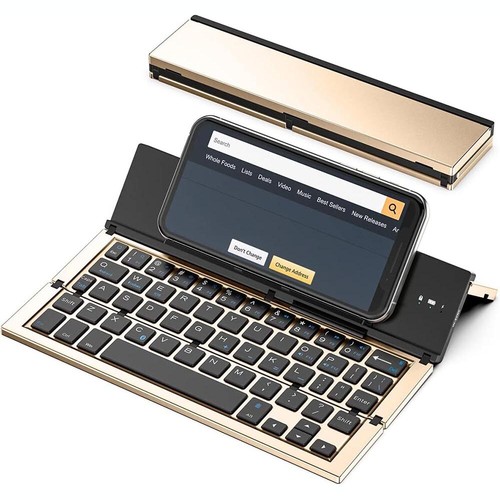 Mini Aluminum Alloy Folding Wireless Bluetooth Keyboard for Windows,Android,IOS - Picture 9 of 12
