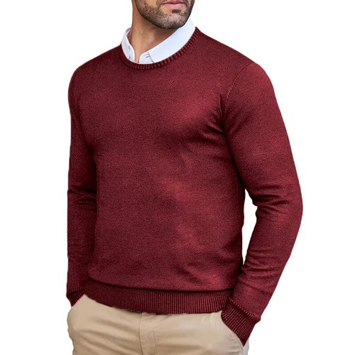 Men's Cashmere Sweater Warm Tops Winter Outwear Casual Comfort Loose Fashion - Picture 30 of 32