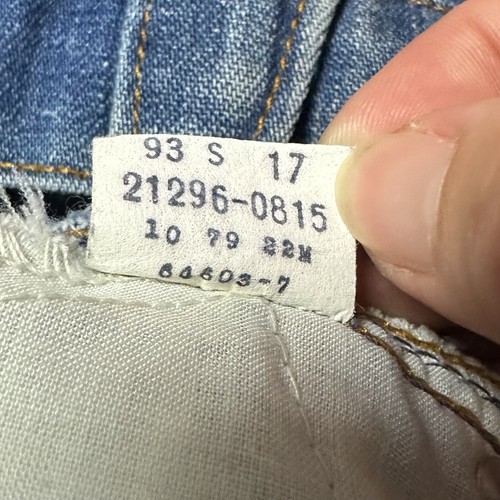 Jeans vintage Levi's Juvenile slim 6 linguette arancioni denim pantaloni ferro di cavallo patch USA anni 80 - Foto 4 di 13