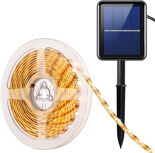 Solar 5M LED Strip Streifen 2835 Lichtband Lichterkete Garten Außen Wasserdichte - Bild 17 von 25