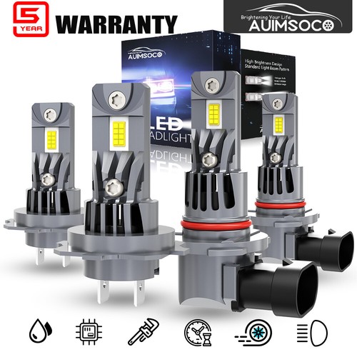 LED Headlight 9005 H7 High&Low Beam Bulbs Kit Super Bright White 4x CANBUS READY - Bild 1 von 14