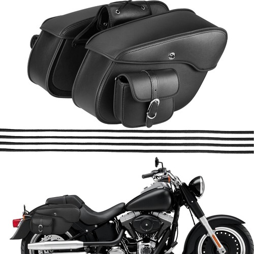 Motorcycle Saddle Bags Large For Yamaha Road Royal V Star Roadliner Cruiser