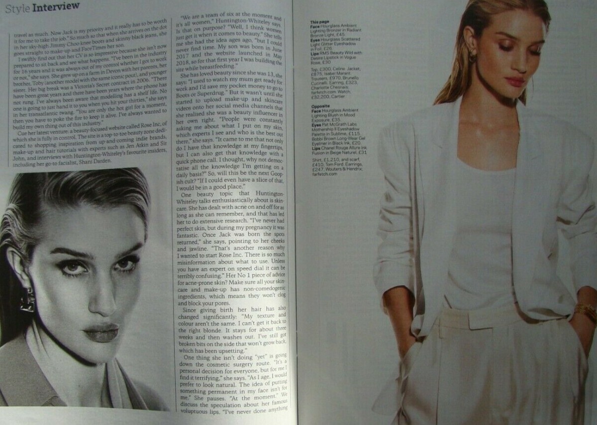 Rosie Huntington-Whiteley GQ UK + Free Sunday Times Style Jan