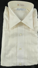Jack Taylor Beverly Hills White Long Sleeve Silk Men's Tuxedo Shirt 15.5-35 NWT