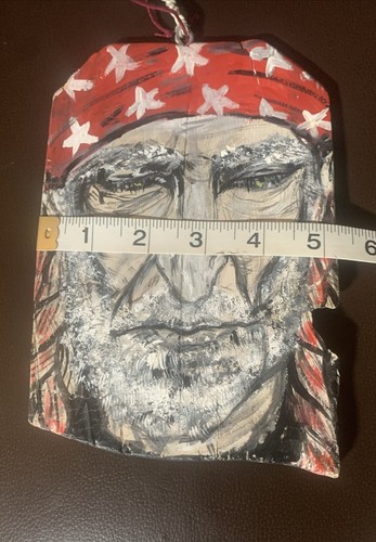 Free Hand Painted Wood Fence Panel Hanging Sign—Willie Nelson—7.5” X 5.25” OOAK - Picture 7 of 7