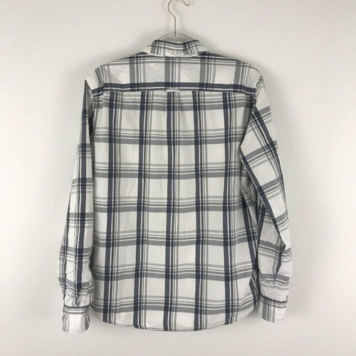 Chemise homme American Eagle Outfitters boutonnée devant manches longues blanc gris marine - Photo 4/4