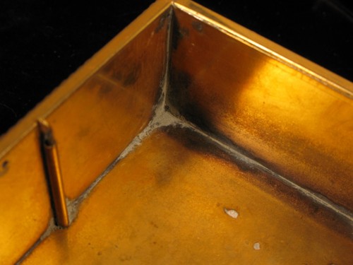 ANTIQUE BRASS TEA CADDY HUMIDOR FINELY CRAFTED HEAVY LIDDED BOX STUNNING QUALITY - Picture 8 of 11