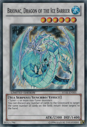 Yugioh H5SE-EN001 Brionac, Dragon of the Ice Barrier VERY HARD TO FIND + BONUS!! - Picture 1 of 1