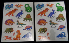 Vintage Hallmark Dinosaurs Stickers - 2 Sheets
