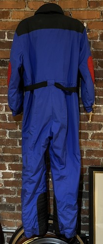 Vtg RL 2000 Ralph Lauren Ski Snow Suit Sz 12 Blue Black Red - Picture 2 of 12