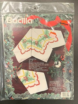 NEW NIP Cross Stitch Kit 16 by Bucilla Christmas Stocking Seasons Greetings Vintage 1993