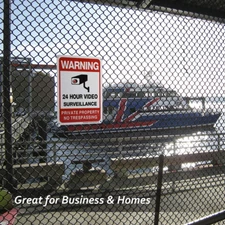 2-Pack Private Property No Trespassing Sign, Video Surveillance Signs 10 X 7 In.
