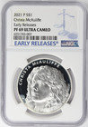2021 P Silver $1 Christa McAuliffe Ngc Pf69 Ultra Cam Early Releases