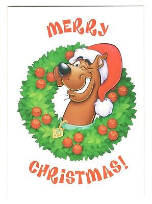 SCOOBY DOO WREATH Paper Magic Group Christmas Greeting Card w/ Envelope  MG59