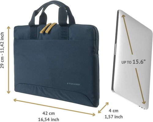 - Smilza Borsa PC Slim Compatibile Con Laptop 15.6" / Macbook PRO 16", Imbottita - Foto 3 di 12