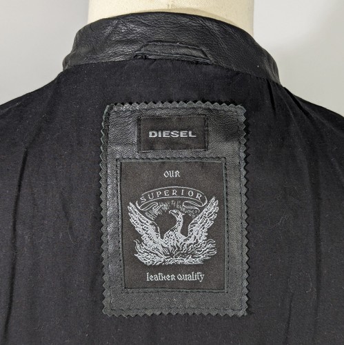 Diesel OUR Superior Leather Quality Size L Black Luxury Brand - Picture 10 of 24