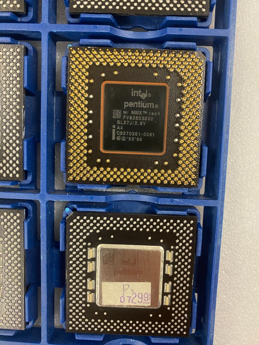 Vintage Intel Pentium 200 MMX 2.8V Socket 7 CPU FV80503200