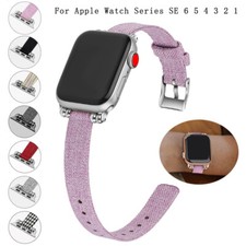 Slim Canvas Watch Band Strap Wristband For Apple Watch 8 7 6 5 4 3 38/40/42/44mm