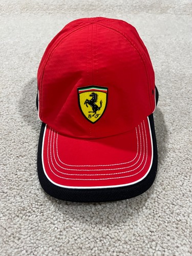 Ferrari Hat Cap One Size Adjustable Strap Back Red Scuderia Ferrari F1 Puma