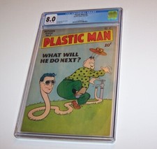 Plastic Man 9 - 1947 Quality Comics Golden Age Issue - CGC VF 8.0