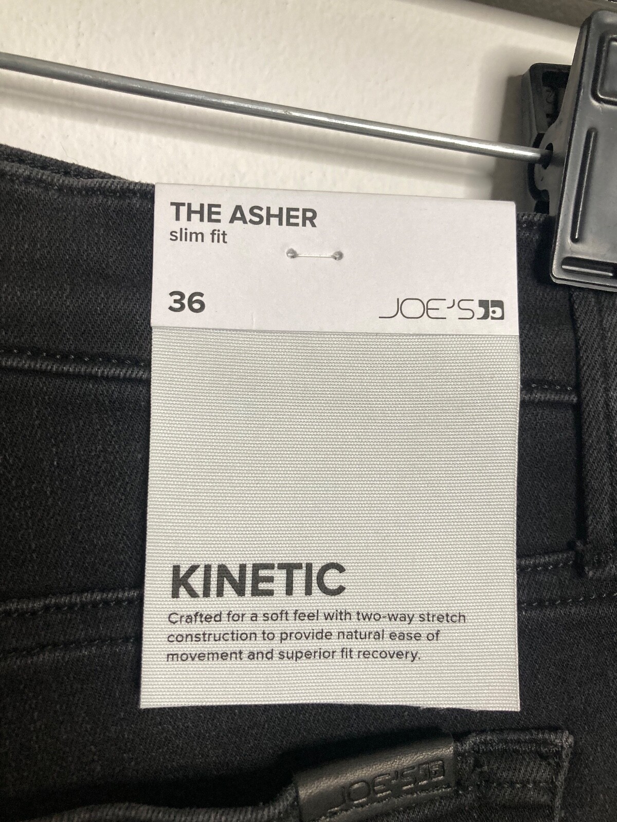 Joe’s Jeans Men Size 36 The Asher Black Washed Slim Fit Vardy