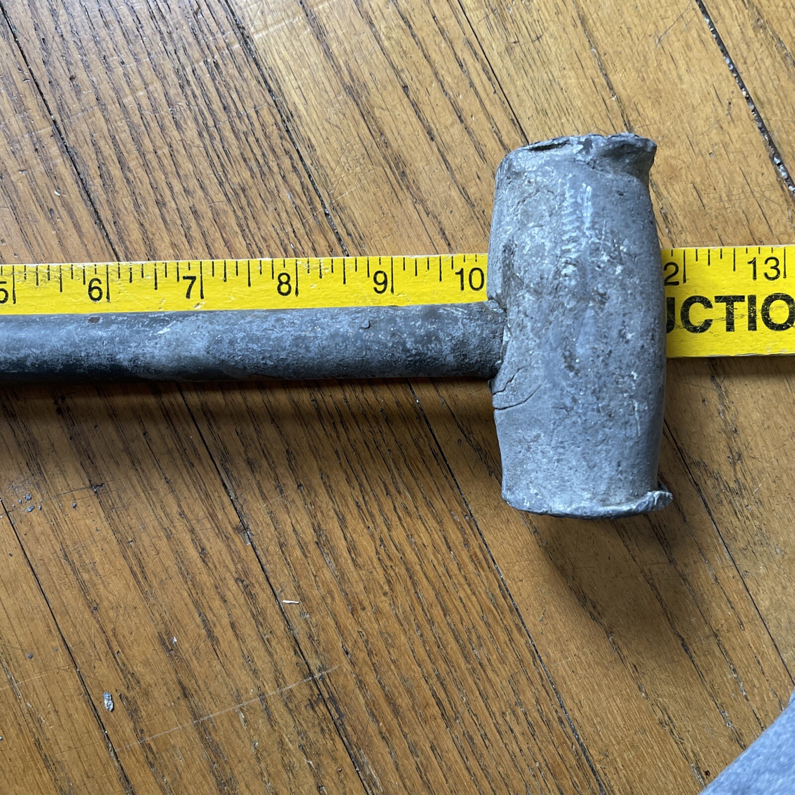 Vintage 3lb Lead Hammer 3.5” Head 1.5” Face Filled Handle 2.13lbs