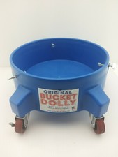 Original Bucket Dolly w/ Swivel Caster Wheels - Over 250lbs Load Capacity (Blue)