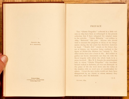 1899 1st HC, "They that Walk in Darkness"-I. Zangwill; The Jewish Pub. Gesellschaft - Bild 8 von 13