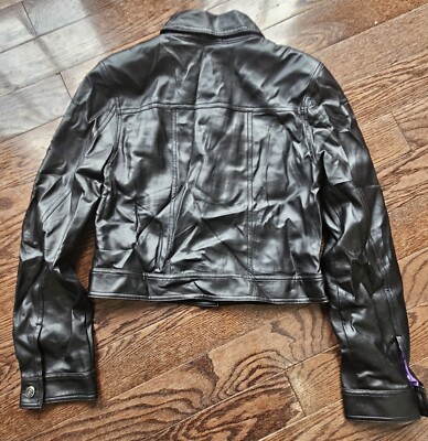 Vintage Rampage Jacket M Black Faux Leather Moto Grunge Y2k Fairy