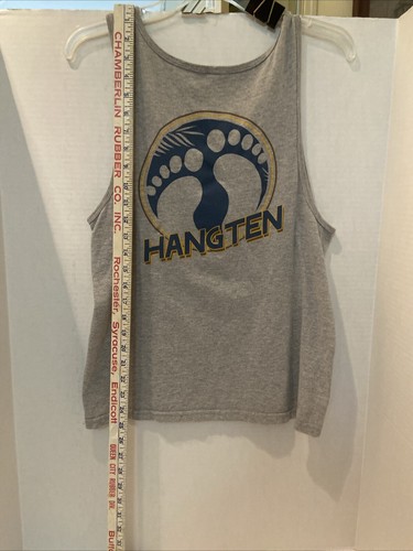 Hang Ten Premium Tee Tank Top Shirt Men’s Size Small Gray Surfer Footprints - Picture 13 of 21