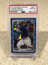 2020 Topps Bowman Chrome Wander Franco Sapphire Edition #BCP-1 PSA 10 Rays