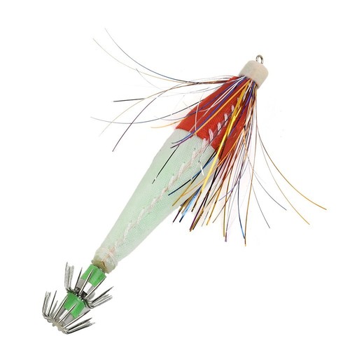 Pêche Leurre Calmar Crochet à la Gambe en Bois Crevette Faux Appât Poisson - Photo 2/16