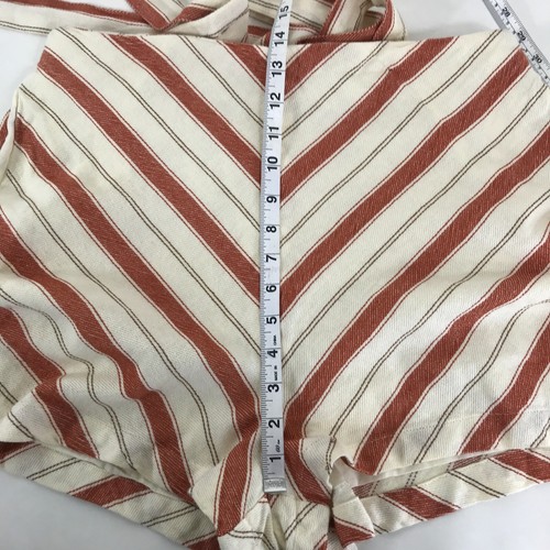 NEW Urban Outfitters Maisy Striped Shortall Overalls Size Large Cotton Pockets - Picture 7 of 13