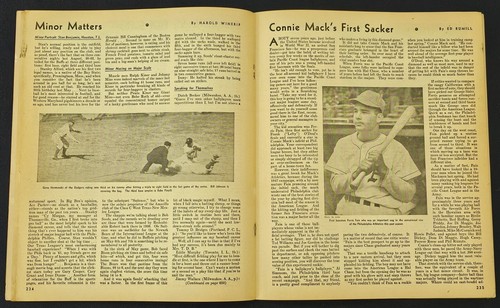 DEC 1947 BASEBALL MAGAZINE Vol80 No1 - NY YANKEES + BROOKLYN DODGERS TEAM PHOTOS - Picture 13 of 21