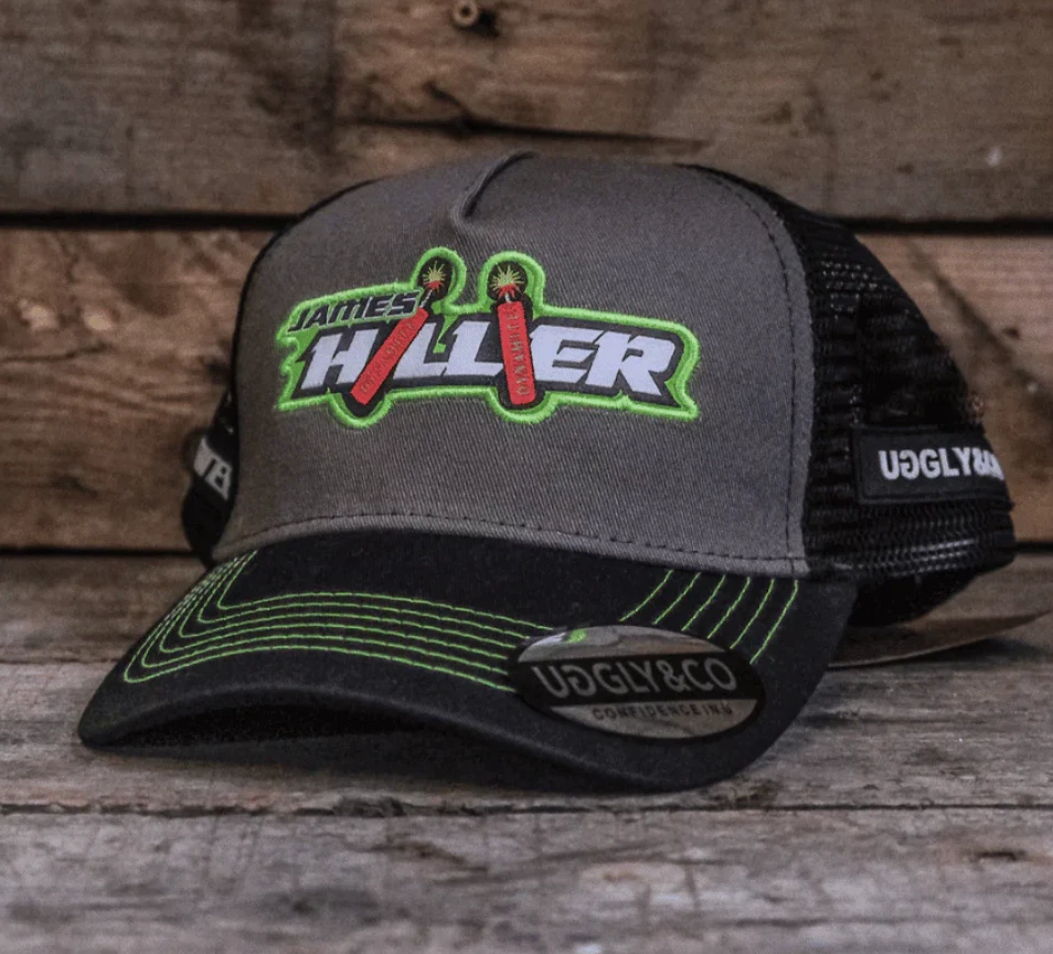 James Hillier x Uggly&Co - Grey and Green Trucker cap - Motorcycle Wear
Opens in a new window or tab