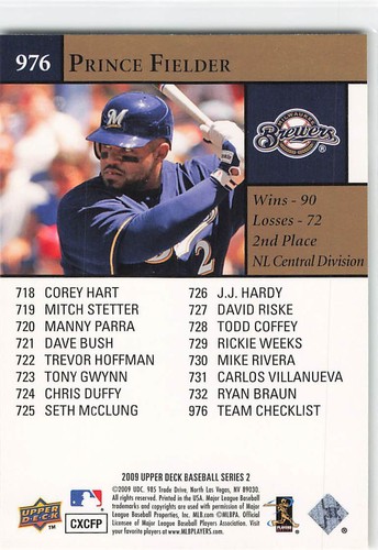 Prince Fielder Baseball Cards - Base Cards, Inserts - You Pick - Brewers - Picture 39 of 63