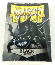 Dragon Shield Black Matte 60 Sleeves Card Protector Fast Shipping and Tracking