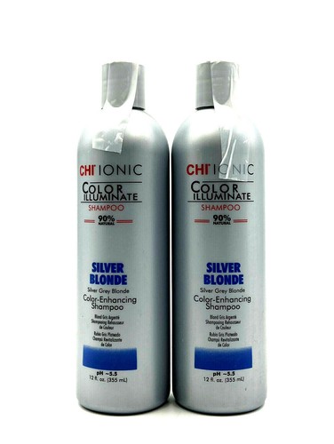 CHI Ionic Color Illuminate Shampoo 90% Natural Silver Blonde Shampoo 12 oz-2 Pac - 第 1/1 張圖片