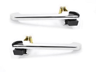 80-96 Ford Truck Front Outside Door Handle Chrome Pair Set Both