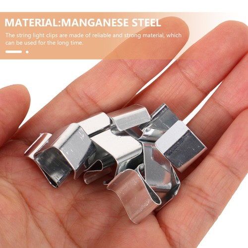 50 Pcs Metallic Light Hook outside Gutter Clips Small for Lights - Picture 12 of 12