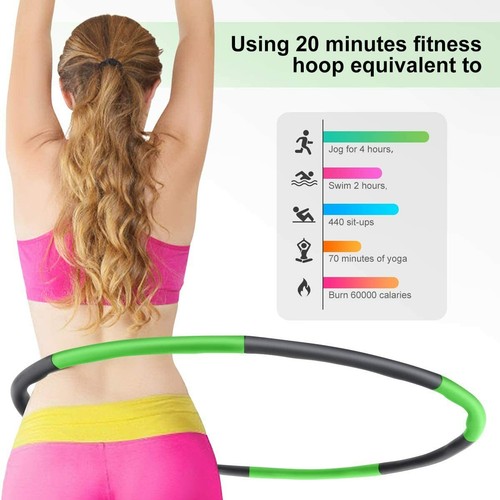Collapsible Smart Weighted Slimming Hula Hoop, Padded Abs Exercise Gym Workout - Picture 8 of 60