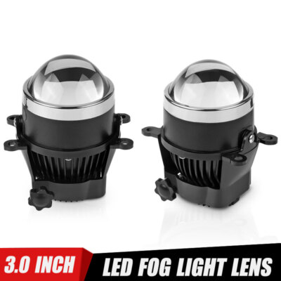 3.0" Bi LED Fog Projector Lens Hi/Lo Beam Retrofit Fog Light Lamp White ...
